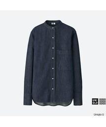 UNIQLO | デニムスタンドシャツ（長袖）＋E(シャツ/ブラウス)