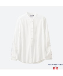UNIQLO | コットンスタンドシャツ（長袖）＋E(シャツ/ブラウス)