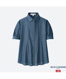 UNIQLO | コットンローンタックシャツ（半袖）＋E(シャツ/ブラウス)