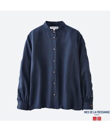 UNIQLO | プレミアムリネンスタンドカラーシャツ（長袖）＋E(シャツ/ブラウス)
