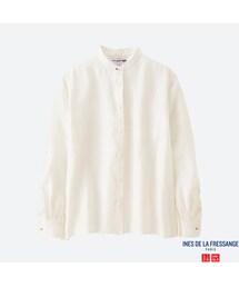 UNIQLO | プレミアムリネンスタンドカラーシャツ（長袖）＋E(シャツ/ブラウス)