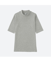 UNIQLO | リブハイネックT（5分袖）(Tシャツ/カットソー)