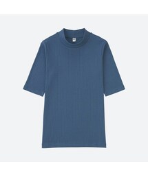 UNIQLO | リブハイネックT（5分袖）(Tシャツ/カットソー)