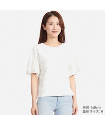 UNIQLO | フリルブラウスT（半袖）(Tシャツ/カットソー)