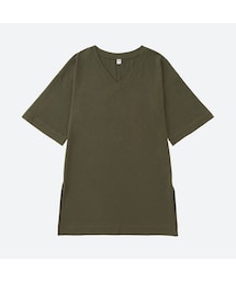 UNIQLO | ワイドスリーブVネックロングT（5分袖）(Tシャツ/カットソー)