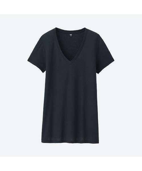 UNIQLO（ユニクロ）の「モダールリネンVネックT（半袖）（T