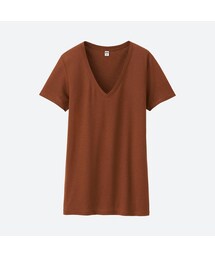 UNIQLO | モダールリネンVネックT（半袖）(Tシャツ/カットソー)