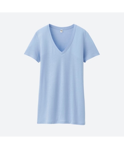 新品未使用UNIQLO フェデラーモデルホワイト Vネック Tシャツ M ケイじゃなくロジャー！ エアリズムの完成形ユニクロ1990円V