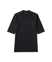 UNIQLO | リブハイネックT(5分袖)(Tシャツ/カットソー)