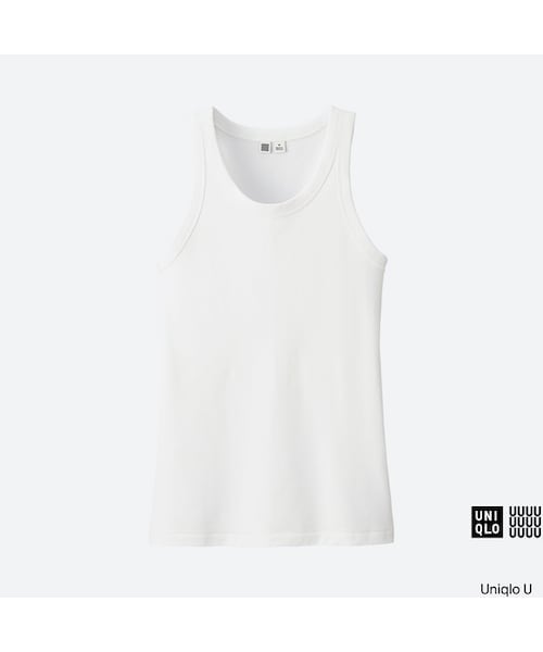 UNIQLO（ユニクロ）の「タンクトップ＋E（Tシャツ/カットソー・レディース・BLACK 09/WHITE 00・XL/XXL/S/M/L）」の2枚目の写真