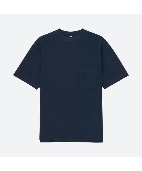 UNIQLO（ユニクロ）の「ビッグシルエットポケツキT（半袖）（Tシャツ/カットソー・メンズ・OFF WHITE 01/GREEN 54/NAVY 69/LIGHT GRAY 02・XL/3XL/S/XS/M/L/XXL/4XL）」の4枚目の写真