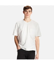 UNIQLO | ビッグシルエットポケツキVネックT（半袖）(Tシャツ/カットソー)