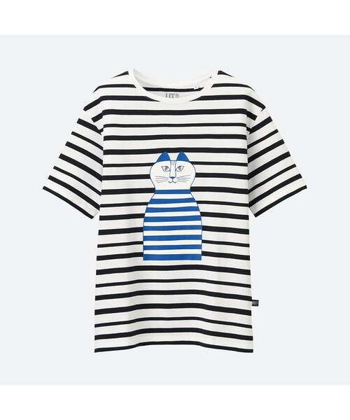 UNIQLO（ユニクロ）の「リサ・ラーソングラフィックT（半袖）（Tシャツ/カットソー・レディース・NAVY 69/BLACK 09・3XL/M/L/S/XL/XS/XXL）」の2枚目の写真