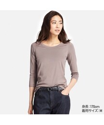 UNIQLO | スーピマコットンクルーネックT(7分袖)(Tシャツ/カットソー)