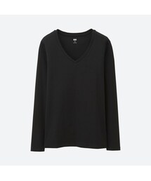 UNIQLO | スーピマコットンVネックT（長袖）＋EC(Tシャツ/カットソー)