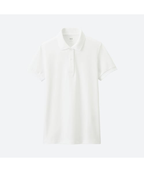 UNIQLO（ユニクロ）の「ストレッチカノコポロシャツ（半袖）（ポロシャツ・レディース・PINK 10/BLUE 61/WHITE 00/GREEN 52/GRAY 03/BLACK 09/YELLOW 42/NAVY 69・S/XL/M/XXL/XS/3XL/L）」の2枚目の写真