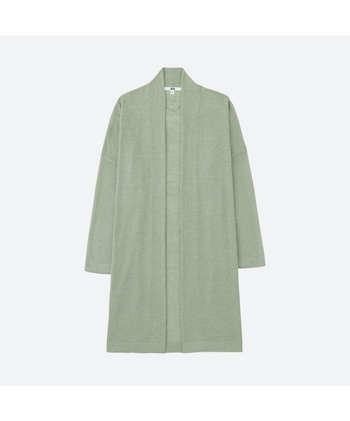 UNIQLO（ユニクロ）の「リネンブレンドカーディガン（長袖）（ニット/セーター・レディース・BEIGE 31/LIGHT GRAY 02/OFF WHITE 01/NAVY 69/GREEN 51・XXL/L/S/XL/XS/M）」の4枚目の写真
