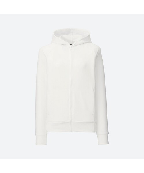UNIQLO（ユニクロ）の「エアリズムストレッチフルジップパーカ（長袖）（パーカー・レディース・GRAY 03/NAVY 69/BLACK 09/WHITE 00/LIGHT PURPLE 70・XS/M/L/XXL/XL）」の2枚目の写真