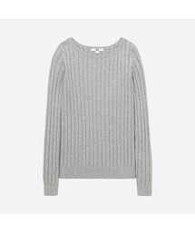 UNIQLO | コットンカシミヤワイドリブセーター（長袖）(ニット/セーター)