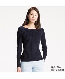 UNIQLO | コットンカシミヤワイドリブセーター（長袖）(ニット/セーター)