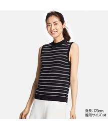 UNIQLO | UVカットストライプノースリーブセーター(ニット/セーター)