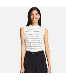 UNIQLO | UVカットストライプノースリーブセーター(ニット/セーター)