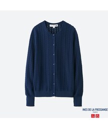 UNIQLO - 【まあちゃん・新品】ユニクロ　イネス　ポインテール　カーディガン　Lサイズ UNIQLO（ユニクロ）の「ポインテールカーディガン（長袖