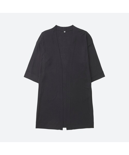 UNIQLO（ユニクロ）の「ロングカーディガン（7分袖）（ニット/セーター・レディース・DARK GRAY 08/GRAY 06/BLACK 09/LIGHT GRAY 02/NATURAL 30/PINK 12・XXL/XL/S/M/XS/L/3XL）」の2枚目の写真