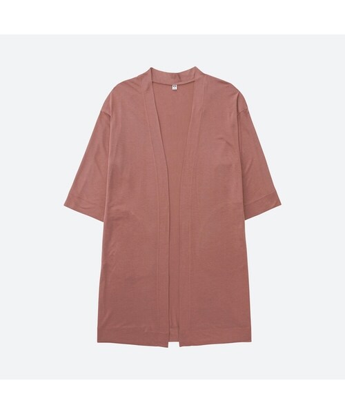 UNIQLO（ユニクロ）の「ロングカーディガン（7分袖）（ニット/セーター・レディース・DARK GRAY 08/GRAY 06/BLACK 09/LIGHT GRAY 02/NATURAL 30/PINK 12・XXL/XL/S/M/XS/L/3XL）」の6枚目の写真
