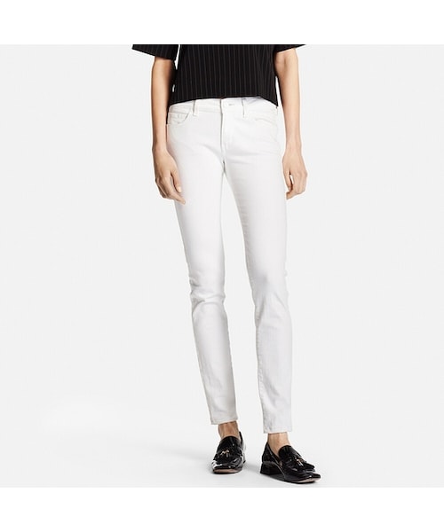 UNIQLO（ユニクロ）の「ウルトラストレッチジーンズ（デニムパンツ・レディース・BLUE 67/GRAY 05/WHITE 00/BLUE 68・30/29/25/21/23/24/26）」の2枚目の写真