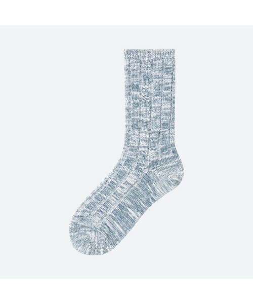 UNIQLO（ユニクロ）の「レギュラーソックス（スラブリブ）（レギンス/スパッツ・レディース・BLUE 64/WHITE 00/PURPLE 71/DARK GRAY 08・フリー）」の3枚目の写真