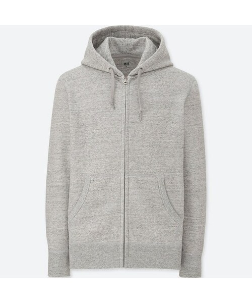 UNIQLO（ユニクロ）の「スウェットフルジップパーカ（長袖）（パーカー・メンズ・BLACK 09/GRAY 03/NAVY 69・M/XL/XS/XXL/S/3XL/L/4XL）」の2枚目の写真