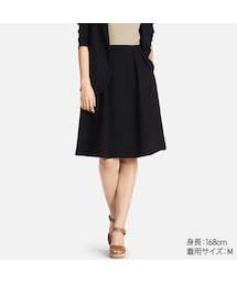 UNIQLO | ハイウエストクレープタックスカート(スカート)