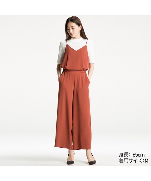 UNIQLO（ユニクロ）の「キャミソールサロペット（ワンピース・レディース・BEIGE 32/DARK ORANGE 28/BLACK 09・XS/S/XXL/M/L/XL）」の3枚目の写真