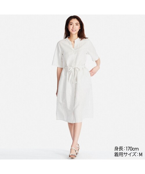 UNIQLO（ユニクロ）の「リネンコットンストライプシャツ