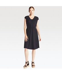 UNIQLO | カットソーカシュクールワンピース（ノースリーブ）(ワンピース)