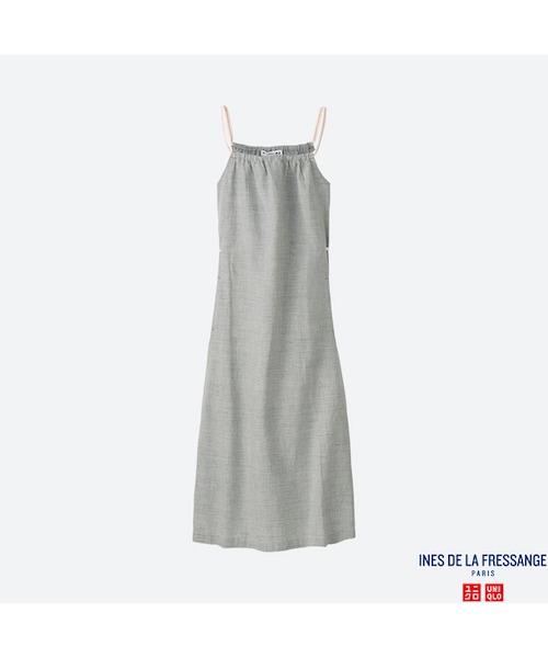 UNIQLO（ユニクロ）の「コットンリネンスリップワンピース＋E（ワンピース・レディース・DARK GRAY 08/GRAY 04・L/M/XXL/XS/XL/S）」の2枚目の写真