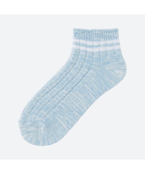 UNIQLO（ユニクロ）の「ショートソックス（リブライン）（レギンス/スパッツ・レディース・DARK GRAY 08/PINK 11/BLUE 61/WHITE 00・フリー）」の3枚目の写真