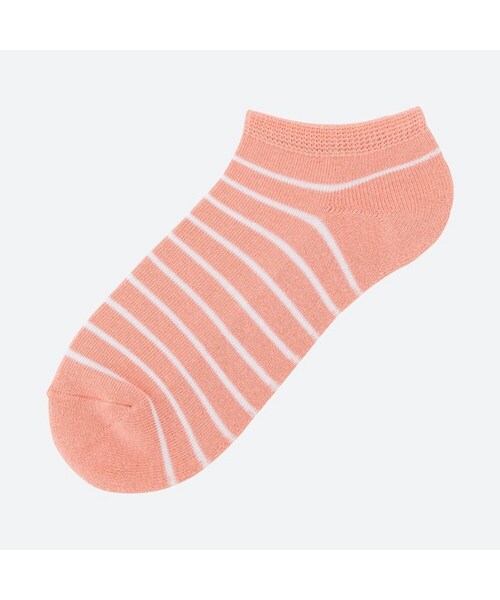UNIQLO（ユニクロ）の「ショートソックス（ボーダー）（レギンス/スパッツ・レディース・GRAY 03/ORANGE 24/BLUE 67/BLACK 09・フリー）」の4枚目の写真