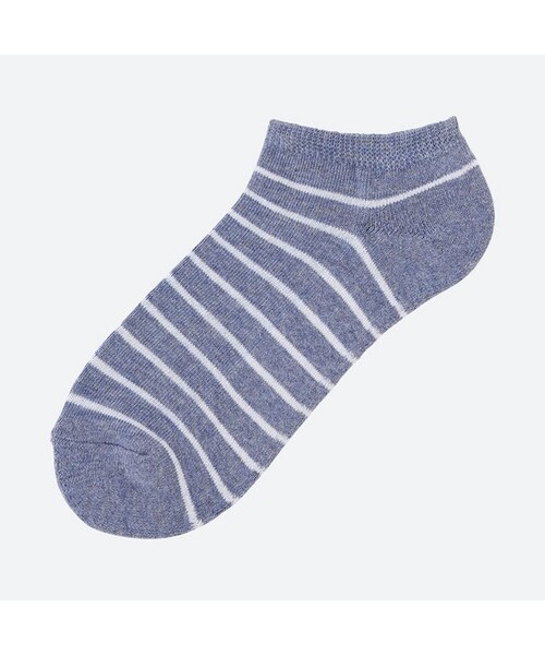 UNIQLO（ユニクロ）の「ショートソックス（ボーダー）（レギンス/スパッツ・レディース・GRAY 03/ORANGE 24/BLUE 67/BLACK 09・フリー）」の3枚目の写真