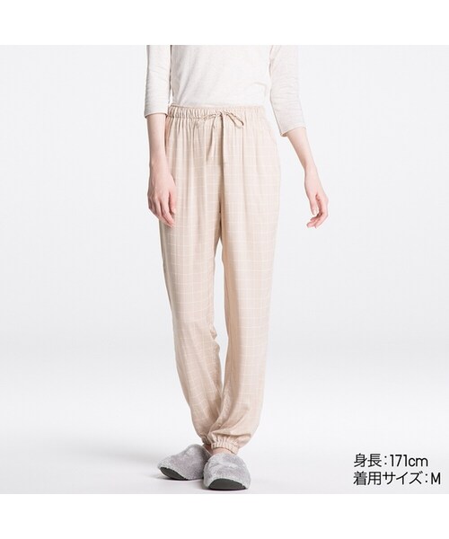 ユニクロ ユニクロ の ドレープパンツ ウィンドウペン Ec ルームウェア パジャマ Wear