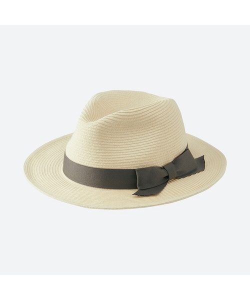 UNIQLO（ユニクロ）の「ペーパーナカオレハット（ハット・レディース・NATURAL 30/OFF WHITE 01・フリー）」の2枚目の写真