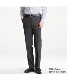 UNIQLO | ストレッチウールノータックパンツ（オールシーズン）＋(その他パンツ)