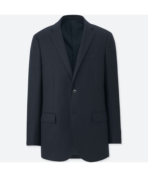 UNIQLO（ユニクロ）の「ストレッチウールジャケット（スリム・秋冬）（その他アウター・メンズ・BLACK 09/NAVY 69/GRAY 07・3XL/S/4XL/M/XXL/L/XL/XS）」の3枚目の写真