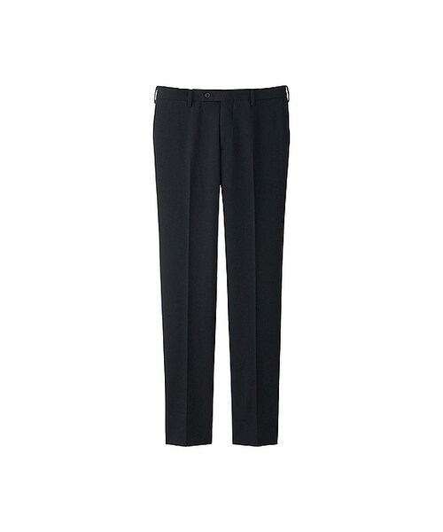 UNIQLO（ユニクロ）の「ストレッチウールスリムフィットノータックパンツ（秋冬）（その他パンツ・メンズ・NAVY 69/BLACK 09/GRAY 07・73/88/85/76/91/79/82）」の2枚目の写真