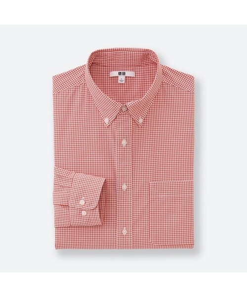 UNIQLO（ユニクロ）の「エクストラファインコットンブロードチェックシャツ（長袖）（シャツ/ブラウス・メンズ・NAVY 69/GRAY 06/RED 15・XS/XL/4XL/L/S/3XL/XXL/M）」の3枚目の写真