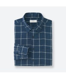 UNIQLO | プレミアムリネンチェックシャツ（長袖）(シャツ/ブラウス)