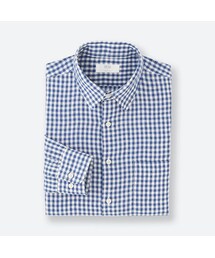 UNIQLO | プレミアムリネンチェックシャツ（長袖）(シャツ/ブラウス)