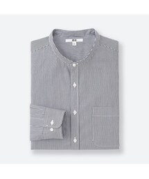 UNIQLO | エクストラファインブロードスタンドカラーシャツ（ピンストライプ・長袖）(シャツ/ブラウス)