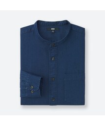 UNIQLO | デニムスタンドカラーシャツ（長袖）(シャツ/ブラウス)